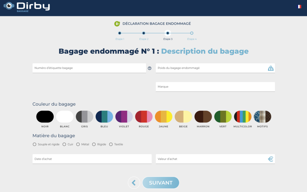 Dirby-ecran dommage-exoca application borne